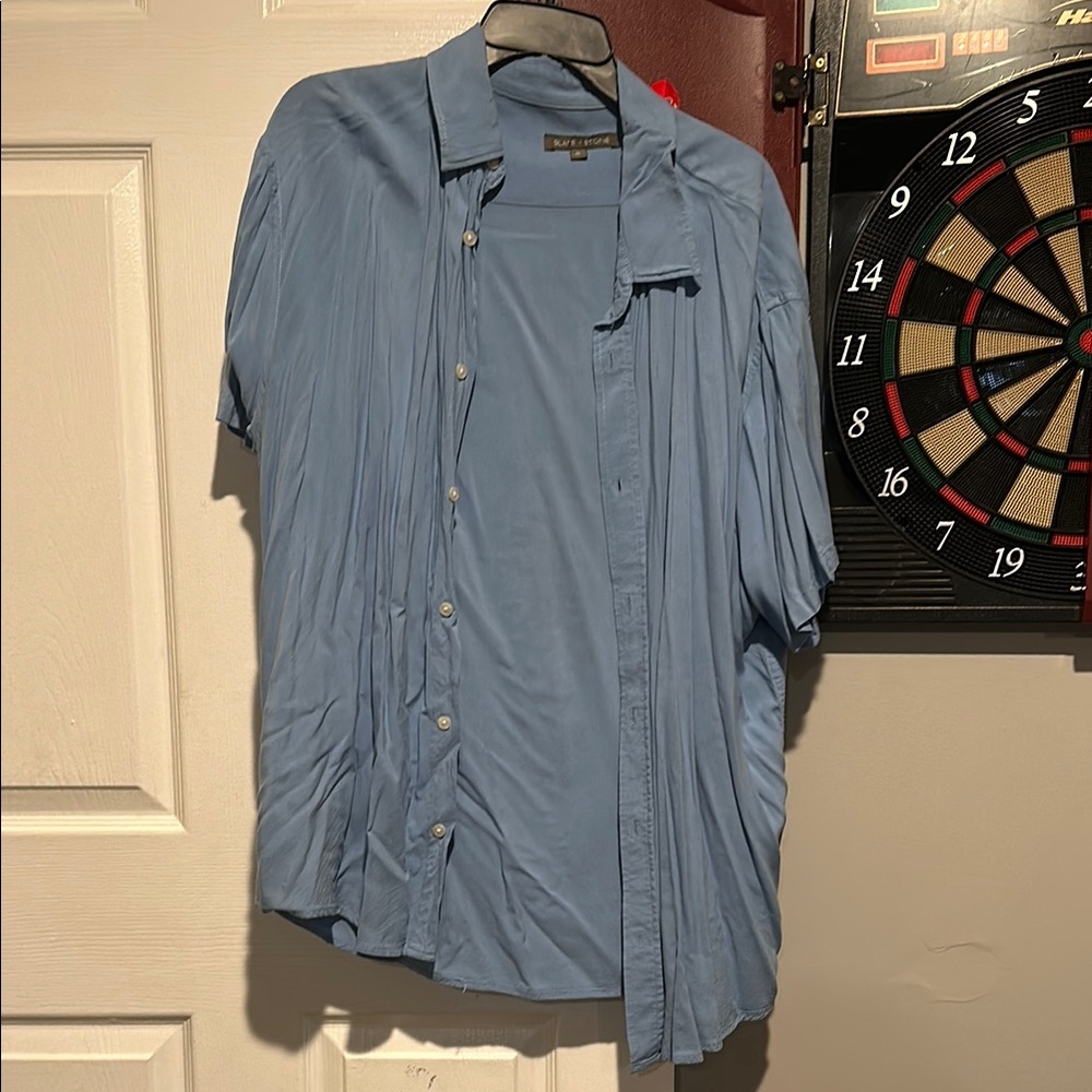 Slate & Stone Blue Casual Button Down Shirt